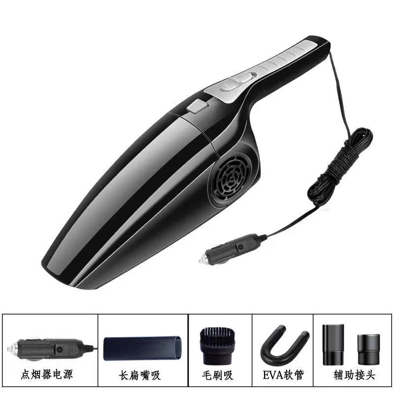thumbnail image 1 of Aspiradora portátil de mano de 12 V y 120 W para coche, potente, para limpiar el salpicadero del asiento en seco y húmedo, para accesorios de interior del coche, 1 of 5