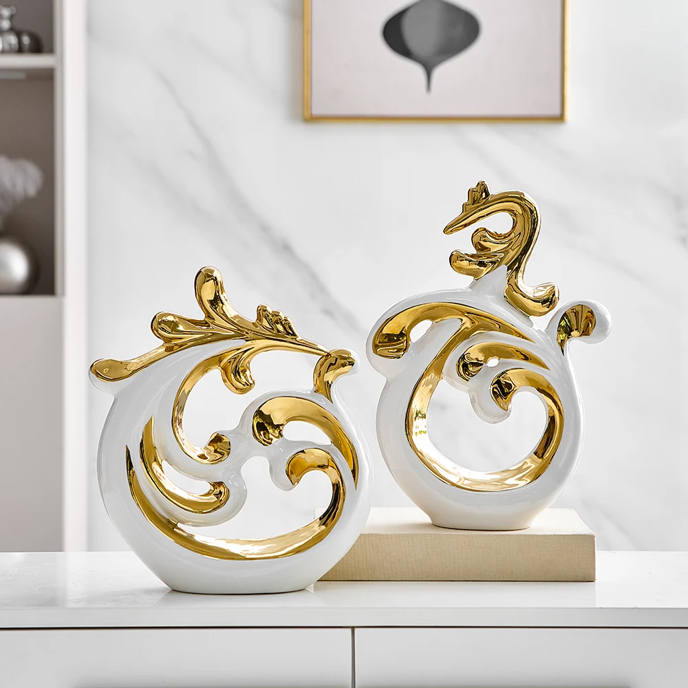 

Modern Luxury Living Room Home Decoration Abstract Ideas Art Gift Sculptures and Figurines Dining Room Decor Desk Accessories
