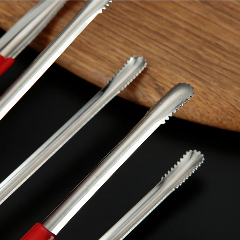 Stainless Steel Pliers Durable Grip Anti Slip Design Barbecue Tongs Easy To Clean 4 Sizes Steak Tongs Nonstick Bread Pasta Tools