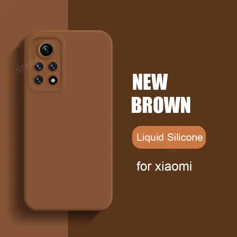 

Camera Protection Case For Xiaomi Mi 10t Pro Mi10t 5g 10 T Mi10t Square Liquid Silicone Brown Matte Cover Xiomi Xiaomi10t 10tpro