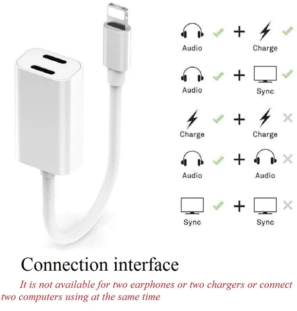 Ecouteur lightning compatible pour iphone avec connection