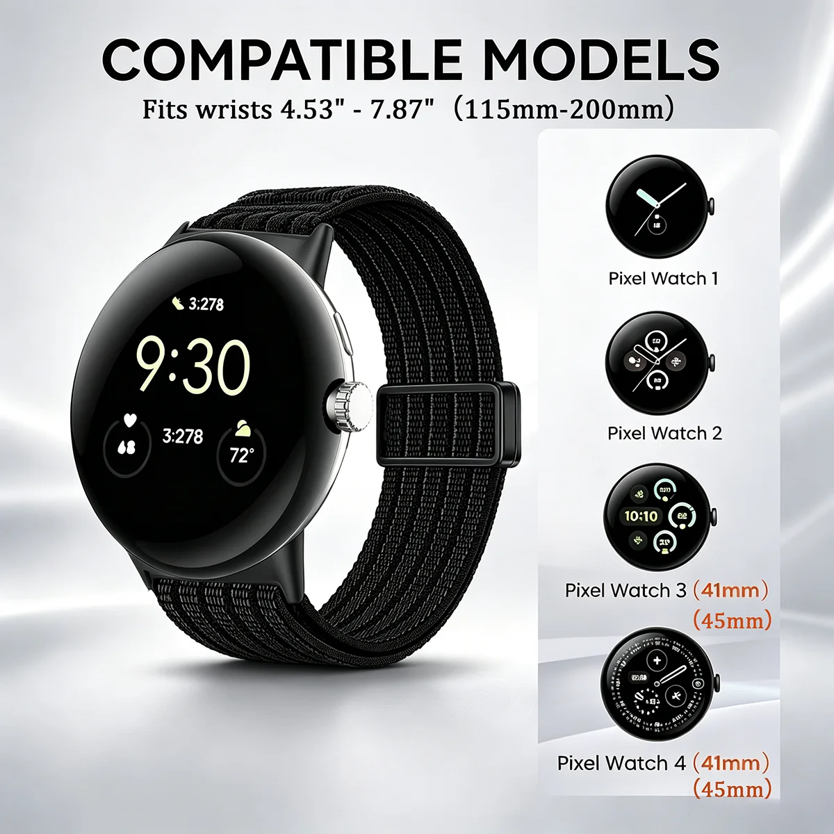 Premium Sport Nylon Loop Magnetic Band - Universal Smartwatch Strap Accessory