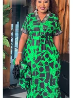 African Dresses for Women Elegant 2025 Muslim Summer Fashion Kaftan Abayas Boubou Robe Dashiki Ankara Print Outfit Evening Gown