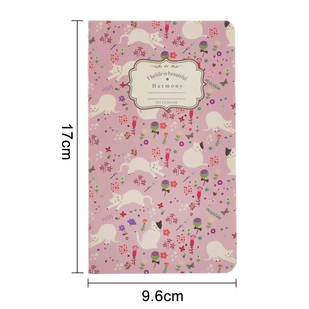 1PC Random Style Kraft Paper Notebook 48K Workbooks Color Notebooks Hand-painted Sketchbook Diarybook Stationery Office Supplies - 6