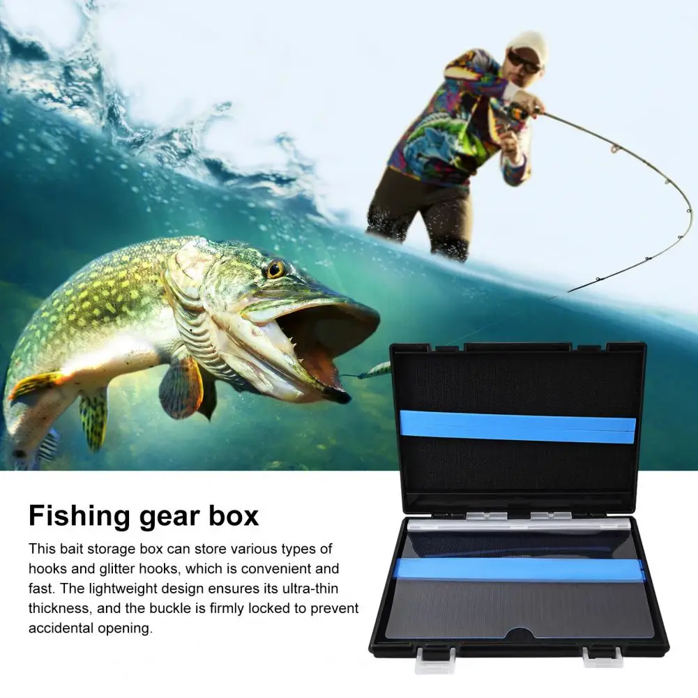 Fishing Gear Box Bait Storage Box Portable Fishing Tackle with Double-sided Capacity Trays Camouflage Bait Vault for Hooks