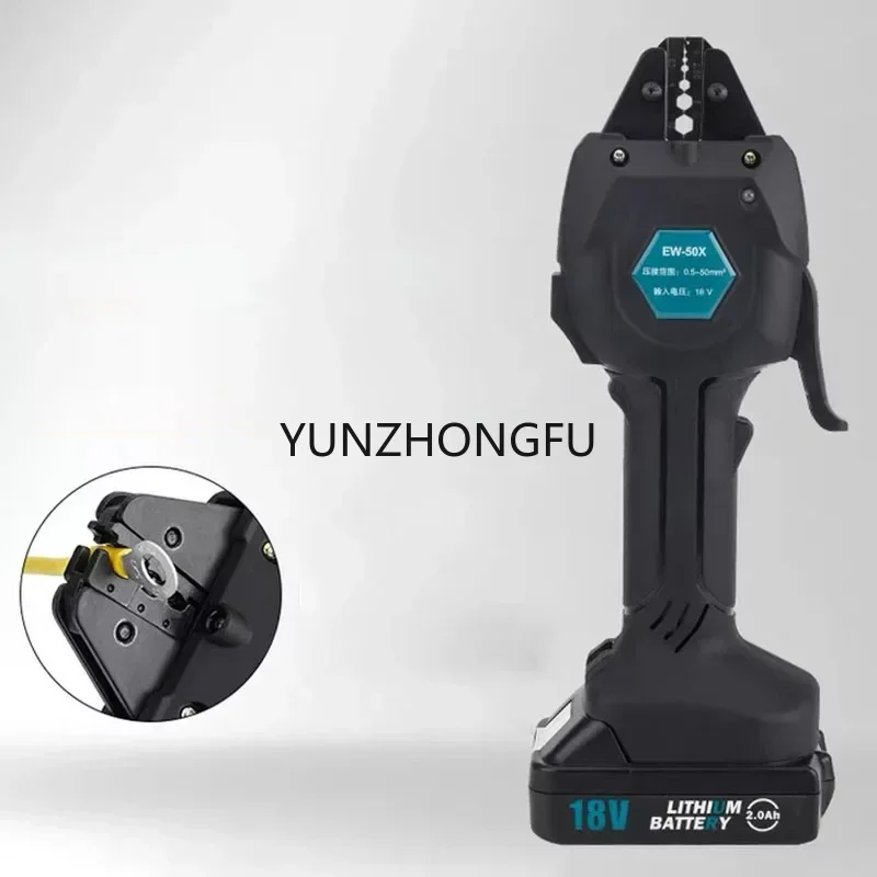 

18V Rechargeable Crimping 16KN Electric Crimping Tool, Terminal Pre-insulated Tube Type Bare Terminal Crimping Portable Tool