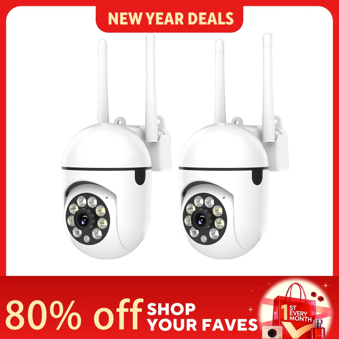 Wireless Security Camera 2PC Ease Life APP 1080P HD Indoor/Outdoor WiFi