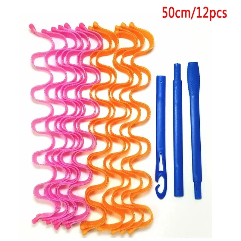 Hair Styling Tool Hair Curling Tools Heatless Hair Curler No Heat Silk Ribbon Hair Rollers Curls Headband Sleeping Soft Lazy Curlers Foam Rod Curling Tools