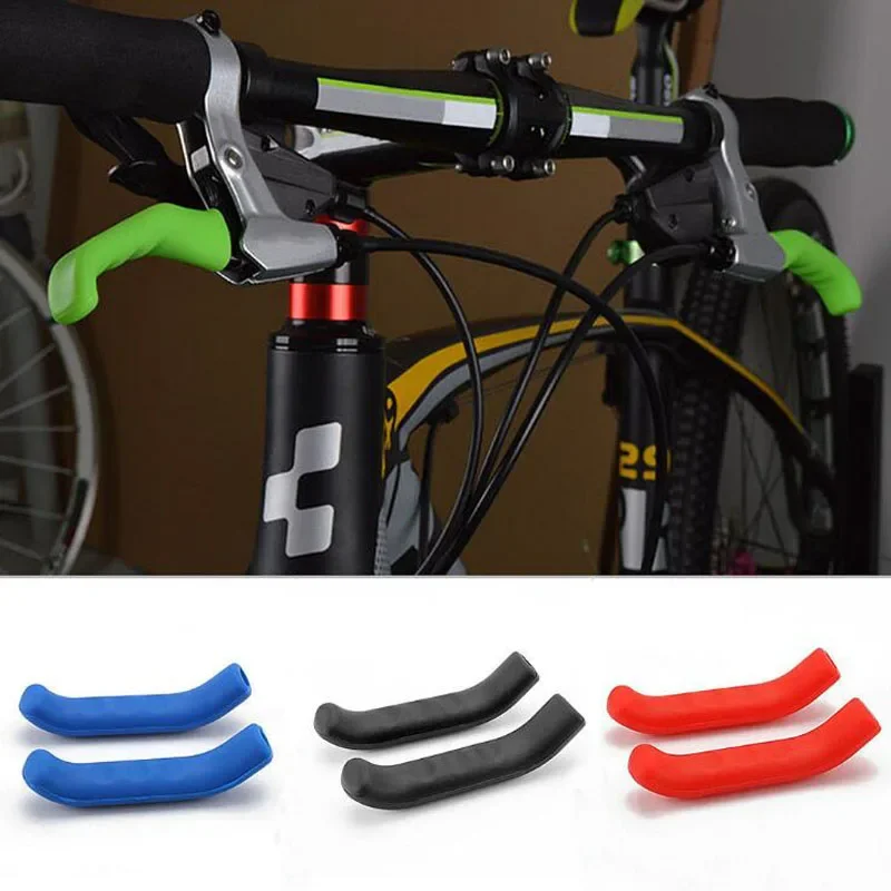 Bicycle Brake Handle Cover 2PCS Bicycle Bike Brake Handle Cover Silicone Sleeve Bike Brake Lever Protector Covers Mountain Brakes Accessories
