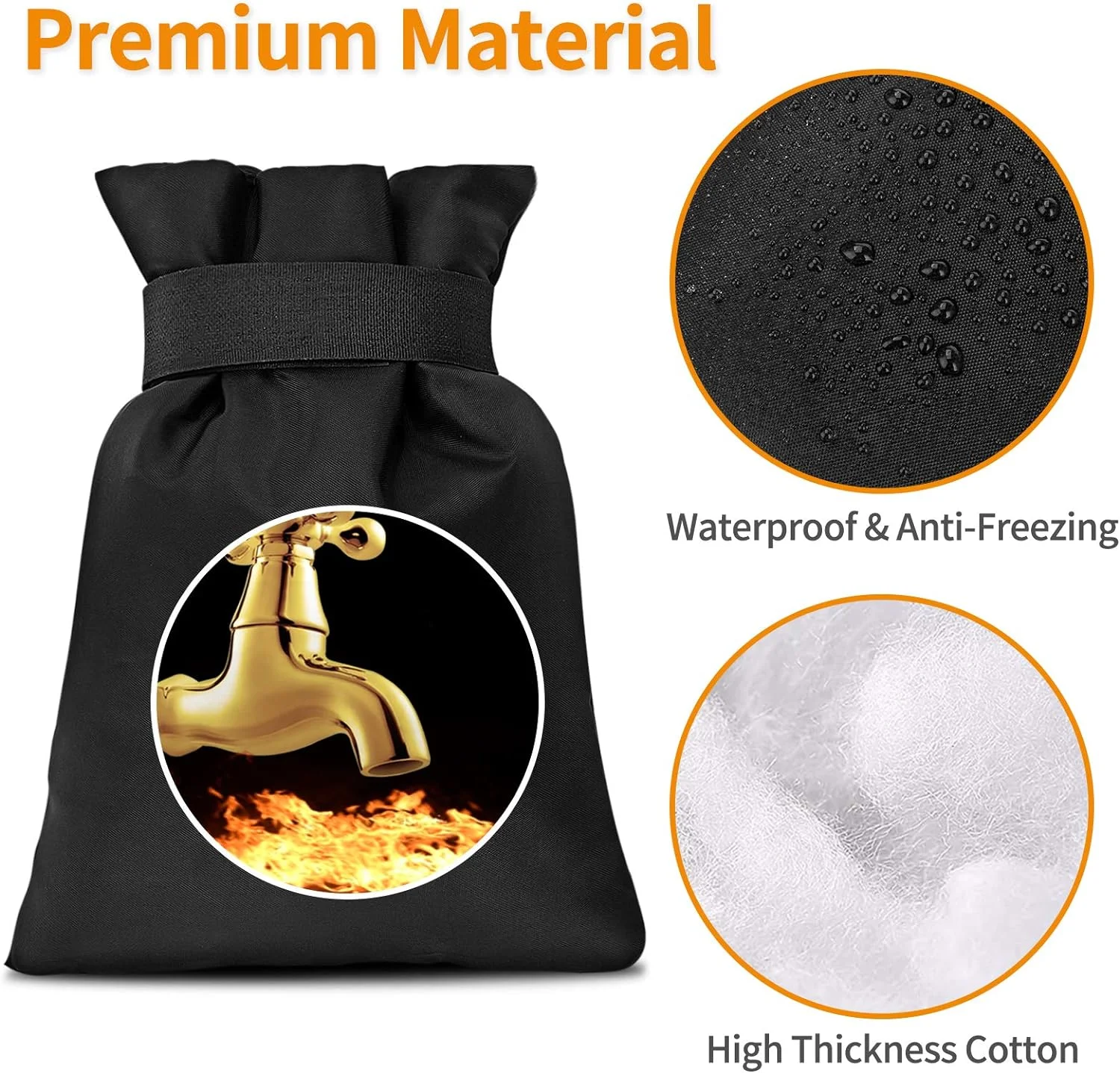 Outdoor Faucet Cover for Winter Outdoor Water Faucet Cover Socks for Winter Freeze Protection PipeInsulation Reusable Waterproof