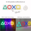 LED Neon XoXo Light Sign Game Icon LED Neon Lamp Wall Hanging Atmosphere Night Light for PS4 Game Room Bar Decoration 2
