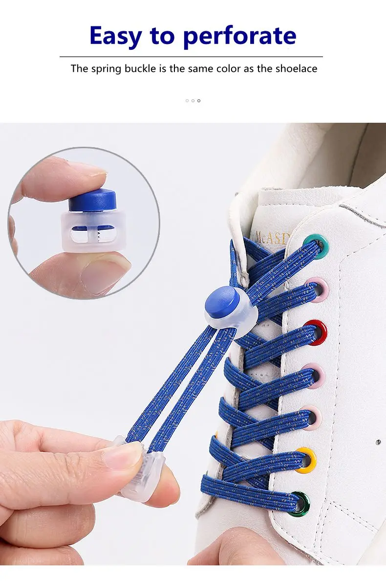 1 paar Reflektierende Elastische Schnürsenkel Turnschuhe Schnürsenkel für Turnschuhe Kinder Erwachsene Schnelle Ohne Krawatte Flache Gummibänder Luminous Schnürsenkel – Detail 8