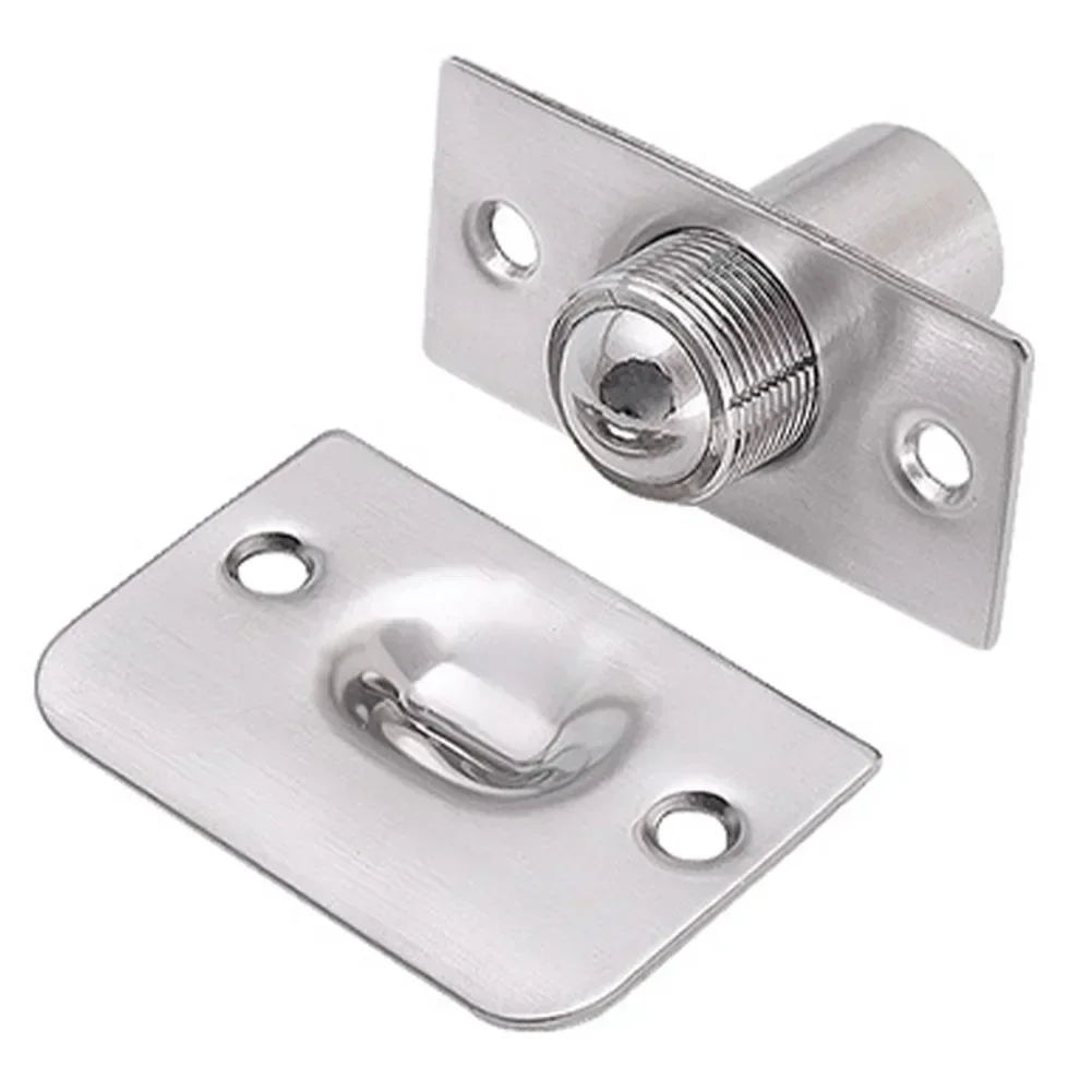 Door Latch Door Catch Stainless Steel Adjustable Roller Ball Door Spring Catch Lock Internal Latch Set Closet Ball