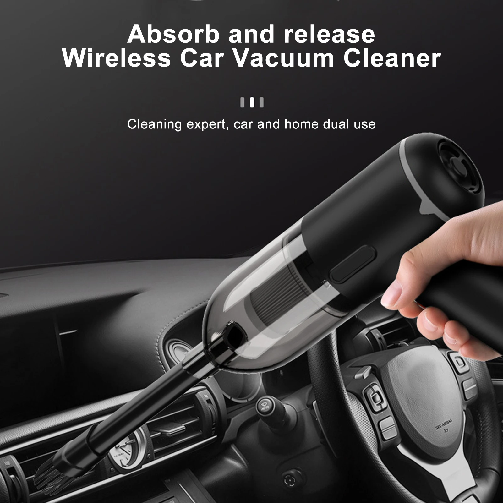 

Car Vacuum Cleaner Wireless Portable Handheld Auto Vacuum Super Suction Mini Vacuum Cleaners Home & Car Dual Use Cleaning Tool