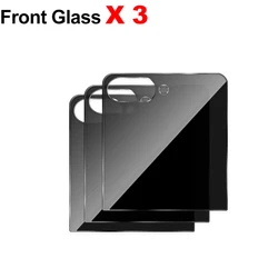 Privacy Anti - Spy Hydrogel Screen Protector and Lens Cover - Z Flip 8 (3 Back Glass)