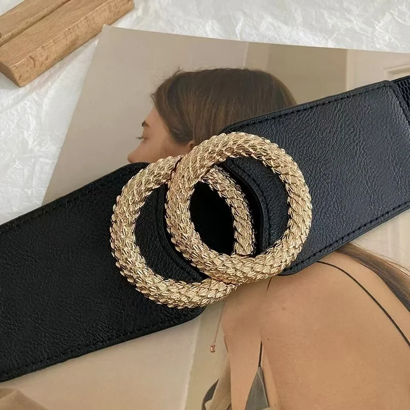 Belt women's decoration with woolen coat sweater versatile fashion belt new trend no punching elastic waistband - 4