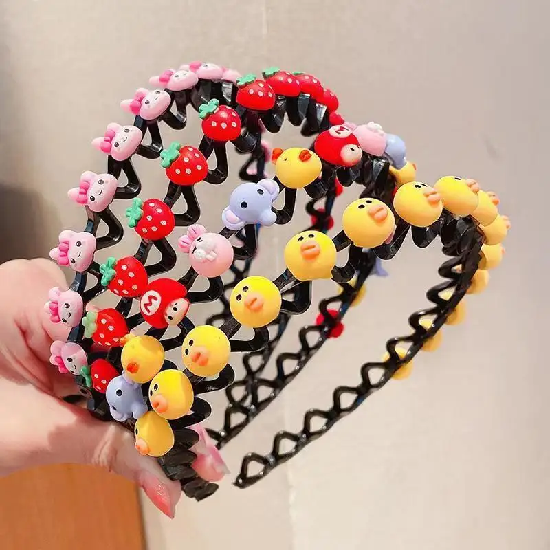 2025 New Girls Cute Cartoon Animals Wave Hairbands Kids Lovely Hair Decorate Headband Hair Hoops Fashion Hair Accessories