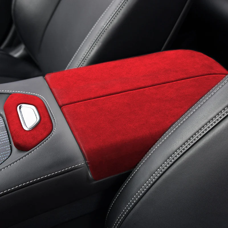 

Для ZEEKR 001 красная черная замшевая внутренняя Центральная переключение передач дверь декоративная рамка Панель Ручка защитная накладка