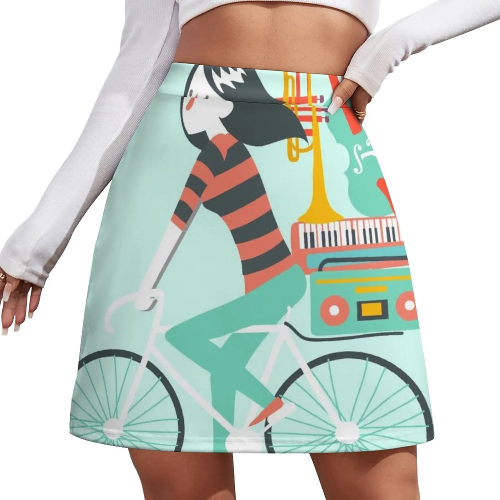 All musical instruments in the bike luggage Mini Skirt Women's skirt Summer women's clothing short skirts for women
