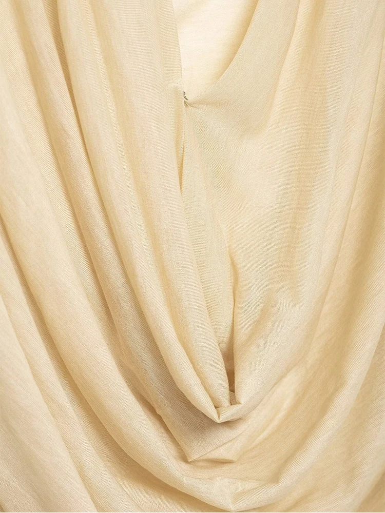 Chic Ruched Droop Women Shirt 2025 New Elegant Blouse Woman Tops Lady Ruffles Long Sleeve Translucent Slim Blouses Top ﻿