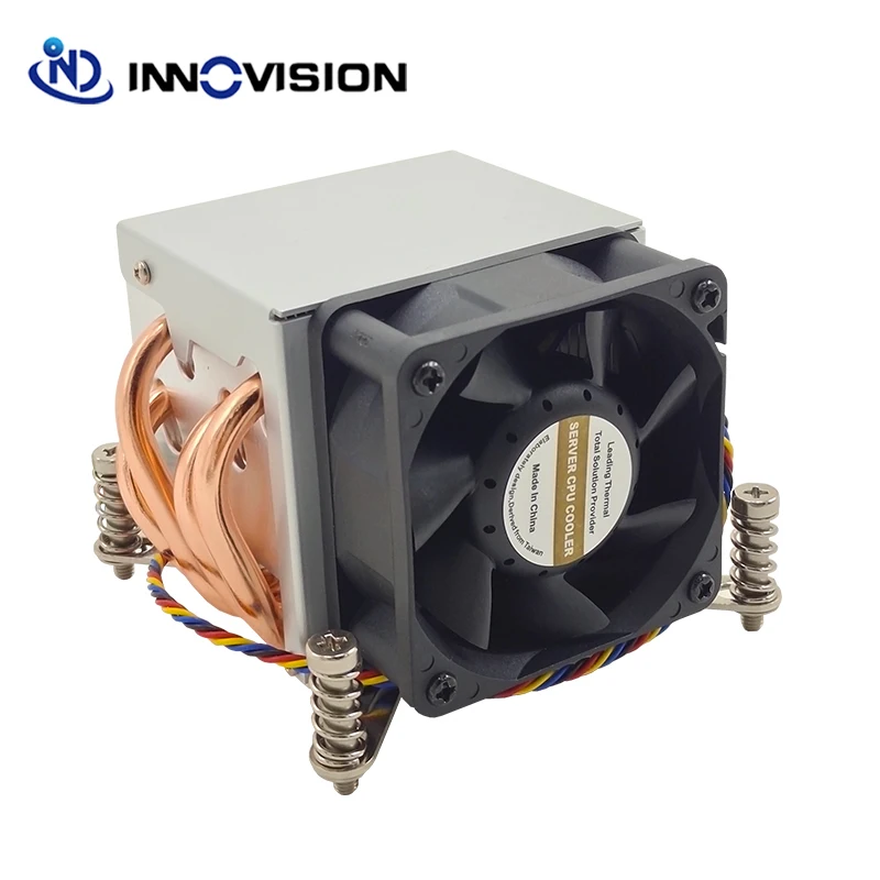Dissipador de Calor Quadrado do Servidor 2u Lga2011 2066 Ventilador Refrigerador com Tubos de Aquecimento para Intel Xeon Cpu Alto Desempenho - Imagem 2