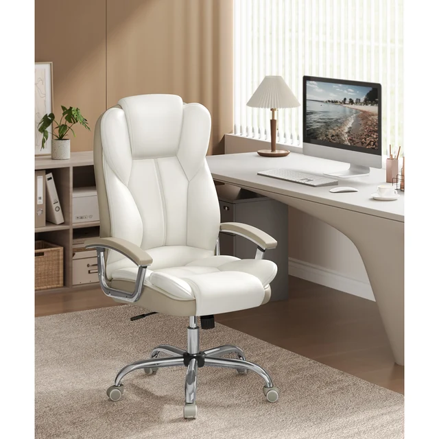 SONGMICS Office Chair, Desk Chair, Gaming Chair with Armrests, Computer Chair, Executive Office Chair, Adjustable Height