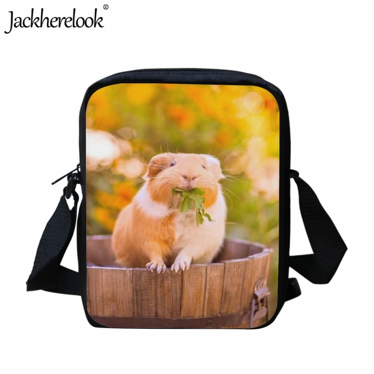 Jackherelook guinea prase 3D knihtisk nový rameno brašna pro dámy ležérní cestovní crossbody pytle móda nový děti malý škola brašna