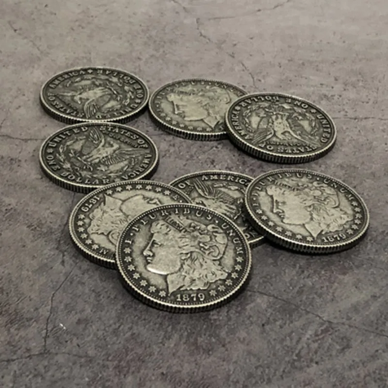 10 ピース/ロットモーガンドルコインヴィンテージバージョンコイン手品マジックアクセサリーマジシャンマギア小道具ギミッククローズアップイリュージョン