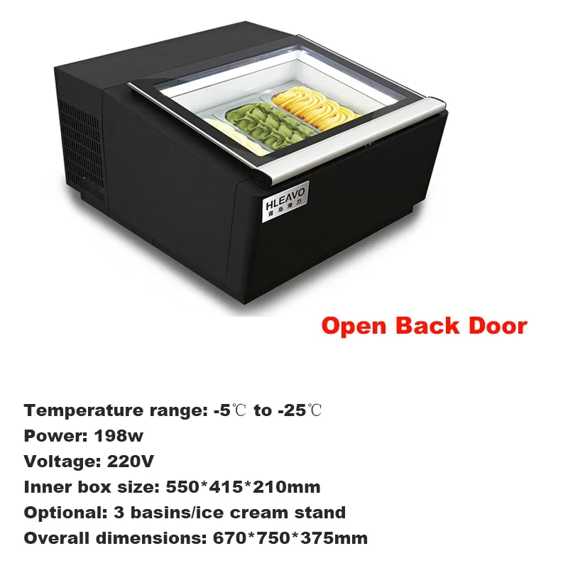 Commercial Ice Cream Dessert Freezer Desktop Ice Cream Frozen Float Display Cabinet Freezer