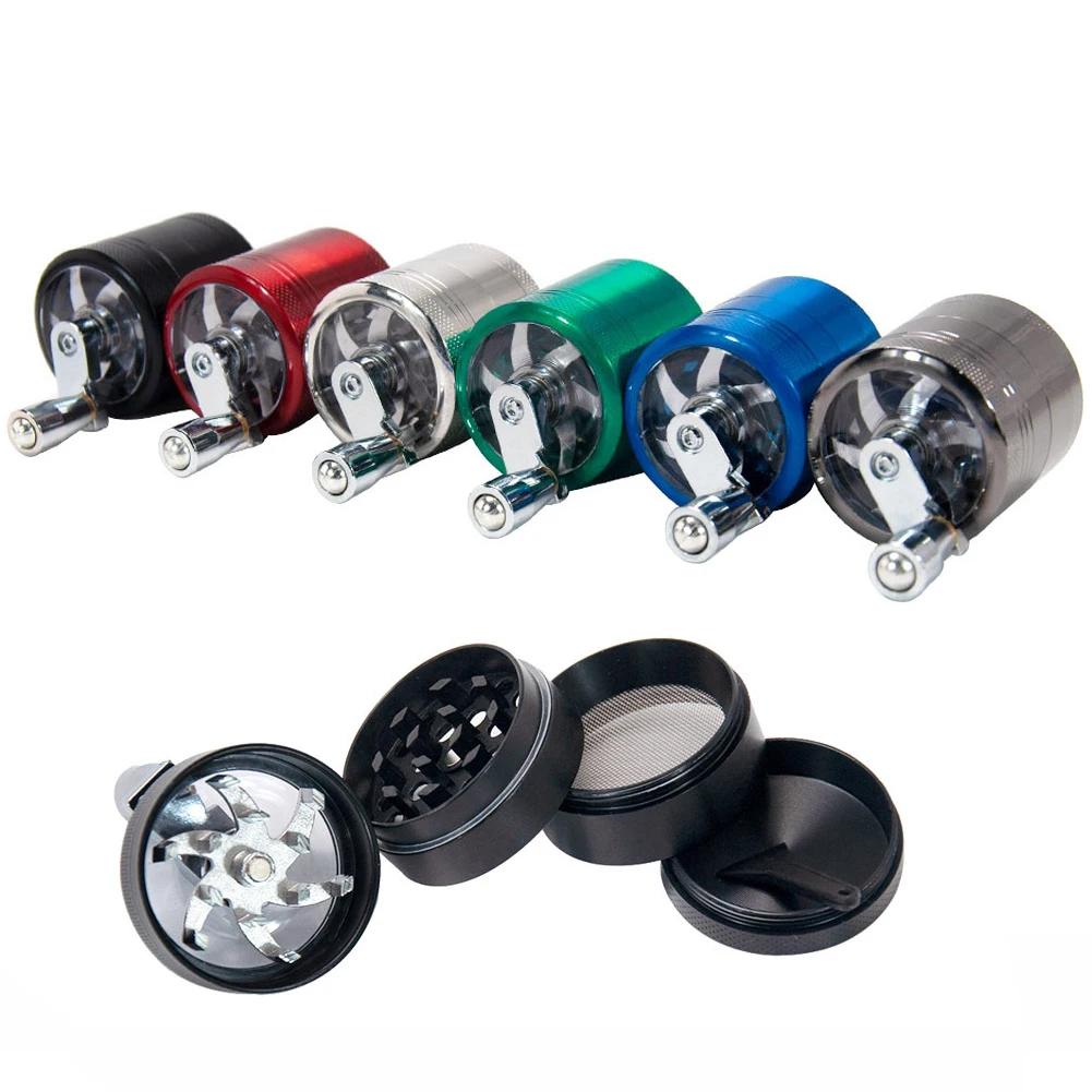 4-Layer Zinc Alloy 40mm Metal Herb Herbal Household Commodity Spice Crusher Kitchen Grinder Cigarette Tools