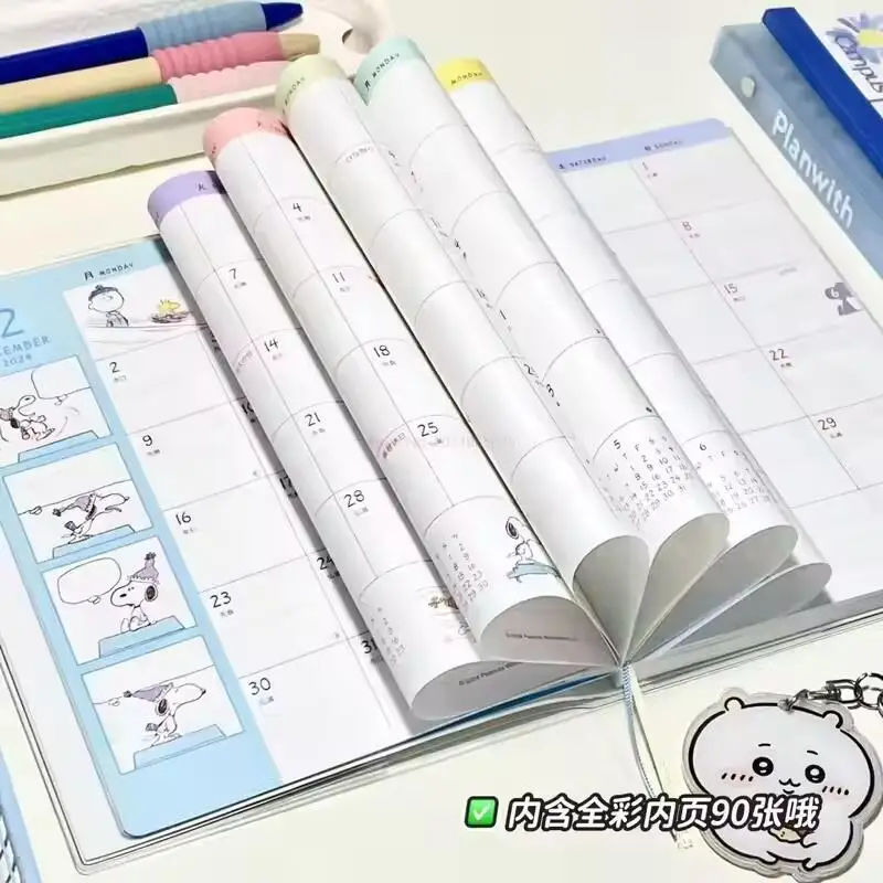 Anime Snoopy Notebook B6 Color Inner Page Diary Draft Notepad Student Weekly Planner Notebook Student Writing Stationery schedule notebook notebook diary journal notebook diary small notebook undated notepad hardcover notebook learning notebook