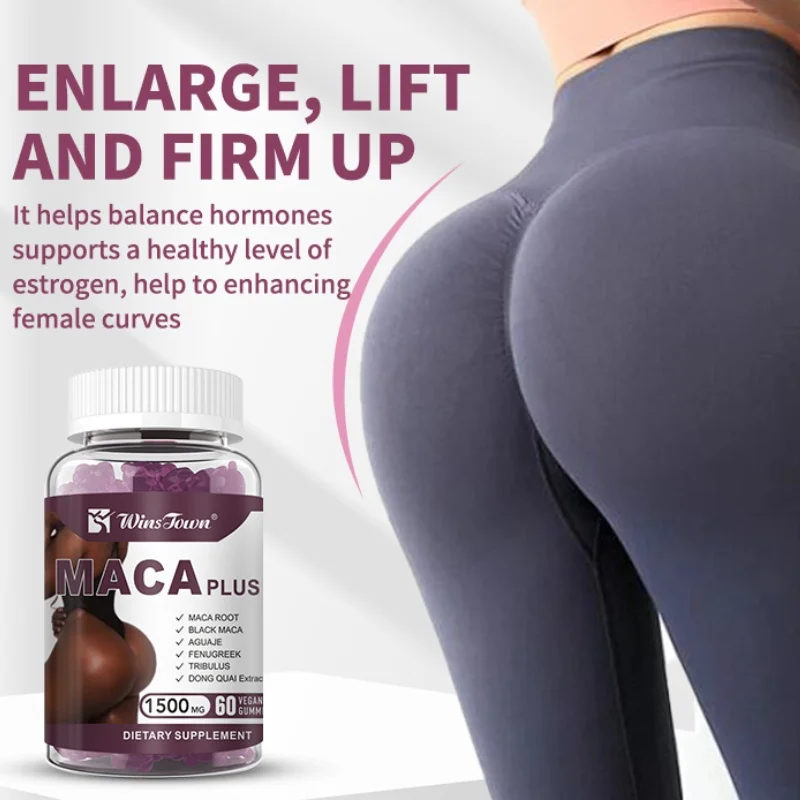 1 Bottle black Plus Maca Gummies To Help Lift Buttocks And Improve Appearance As A Health Food buttock enhancement pills