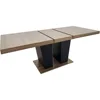 Extendable Dining Room Table for 4 6 8 10 People, 63"-78.74" Wooden Transformer Kitchen Dining Table with Black Double Sturdy 5