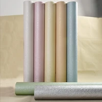 40 ซม.DIY ผ้าไหมกันน้ําวอลล์เปเปอร์ห้องนอนห้องนั่งเล่นพื้นหลังสติ๊กเกอร์ติดผนังโมเดิร์นสีทึบ Self-กาววอลล์เปเปอร์บ้าน ﻿ 1