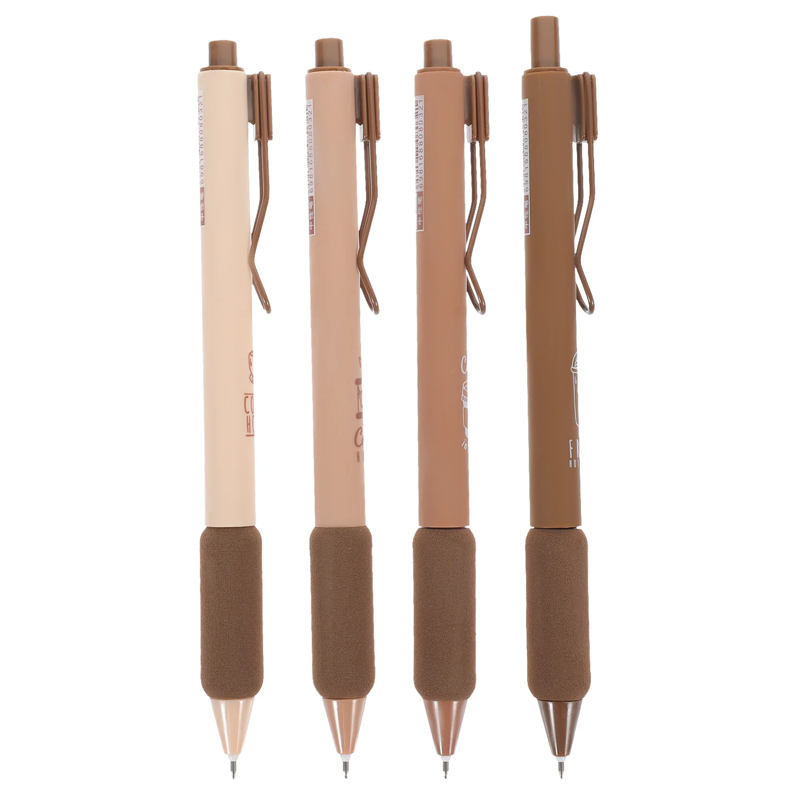 

4pcs Press Type Pen Decorative Ink Pen Plastic Pen Gel Ink Pen Novelty Ink Pen Portable Gel Pen