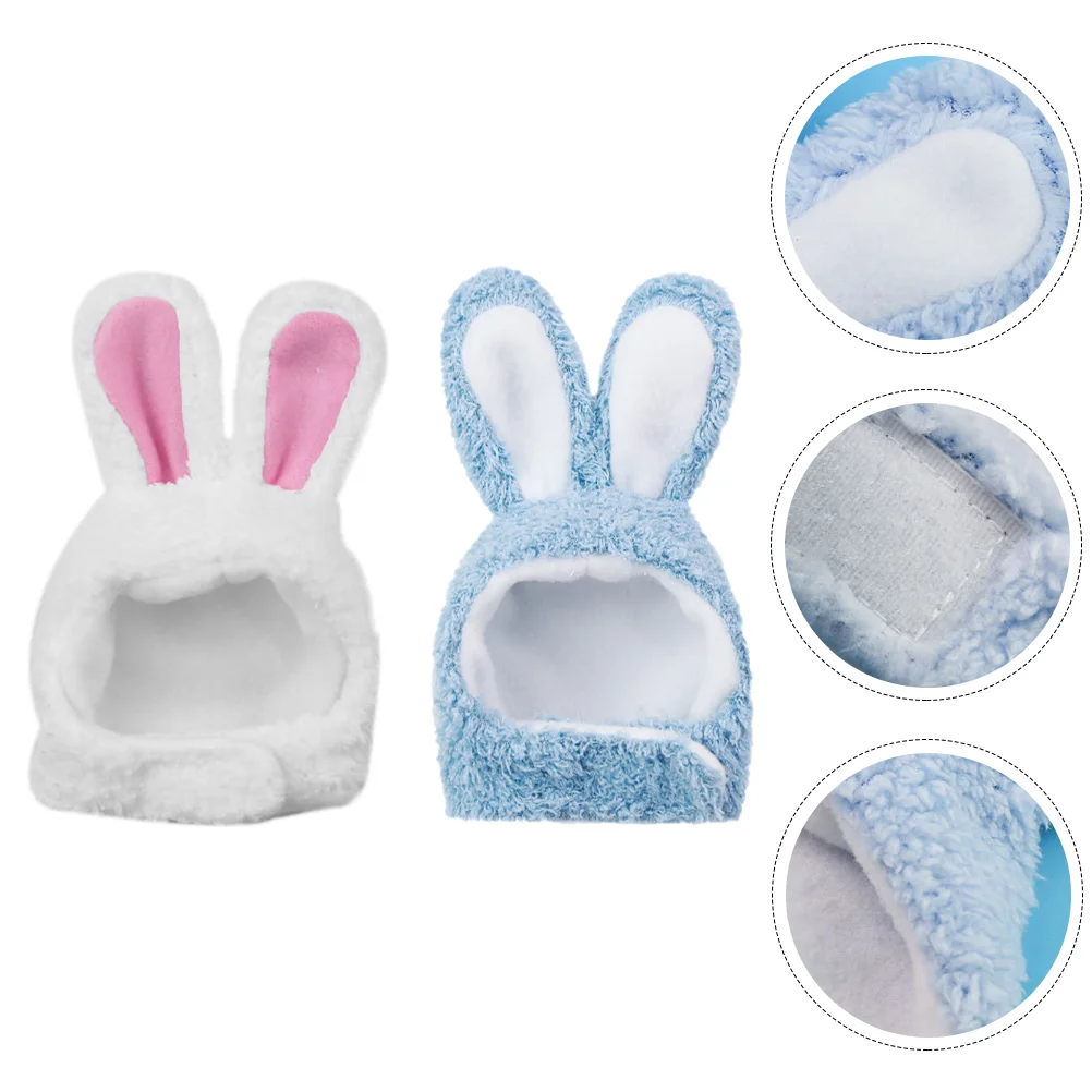 

2 Pcs Pet Hat Cat Supply Adorable Costume Wear-resistant Kitten Hats Decorative Washable Bunny Ears