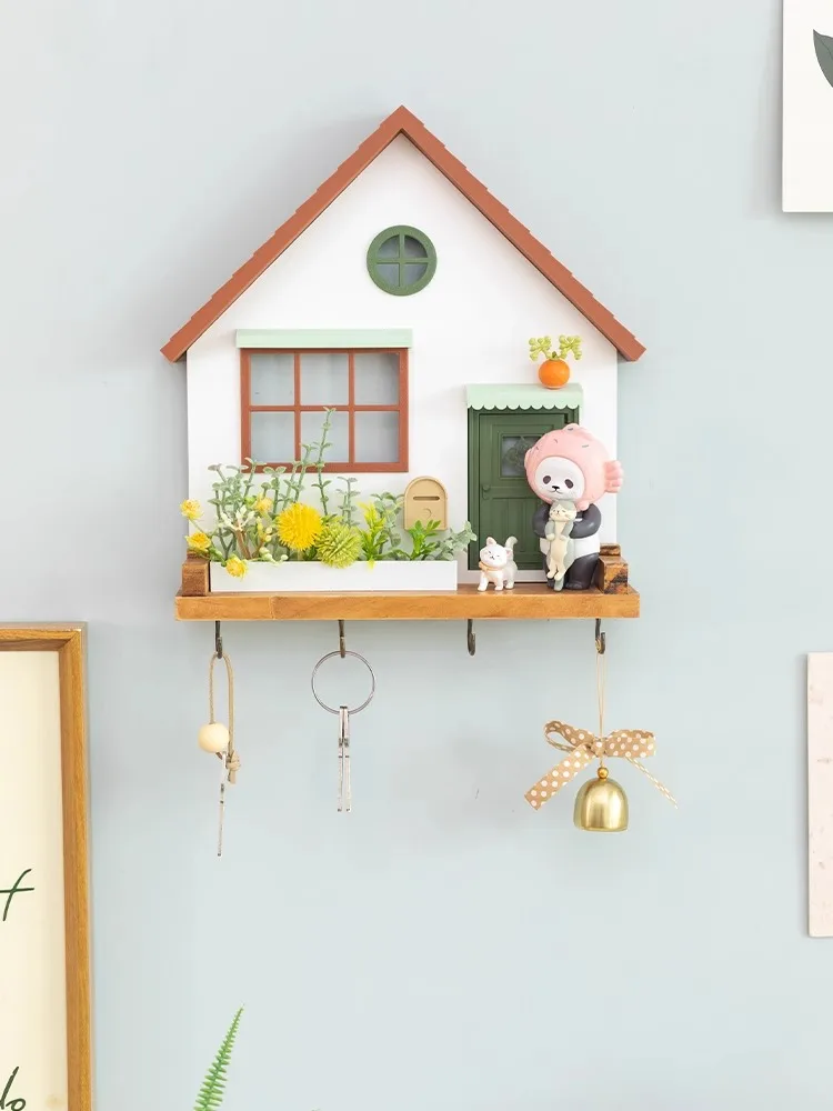 Elegant and Cute French-style Wall-mounted Entryway Coat Rack for Art, Bags and Keys with Side Hooks for Wardrobes home decor 5