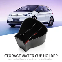 

ZUNDUO Anti-Slip Shock-Absorbing Cup Holder for VW ID.3 ID3 ID 3 Cup Holders Storage Box Water Storage Cup Box Accessories