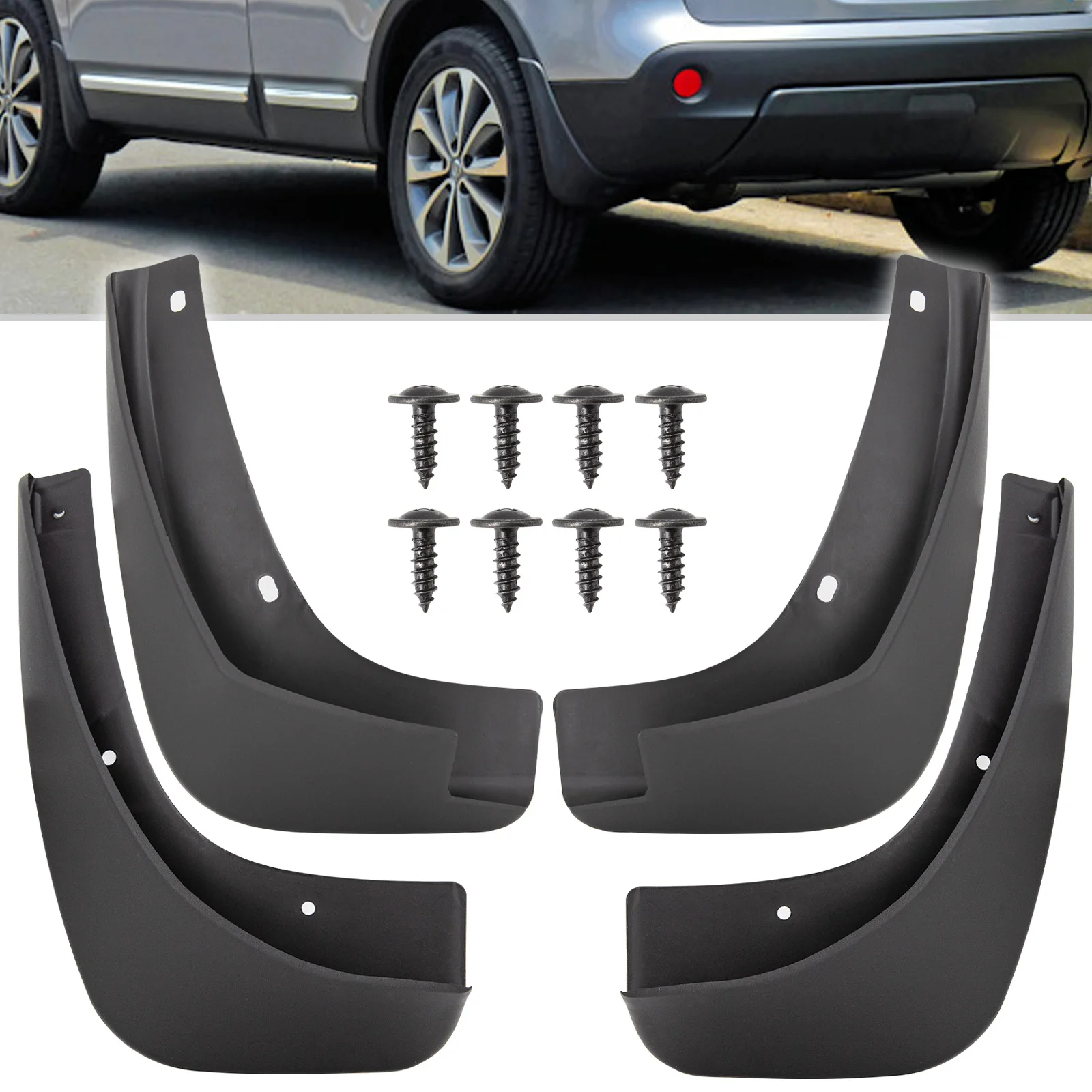 Paraspruzzi Auto Per Nissan Qashqai/+ 2/Dualis 2007-2013 J10 Paraspruzzi Paraspruzzi Parafango 2008 2009 2010 2011 2012