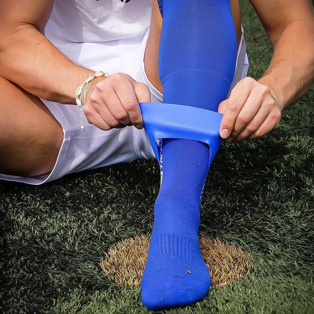 2Pcs Soccer Shin Guard Straps Silicones Shin Pad Holder Practical Shin Pad Banding For Football Running Cycling Sports