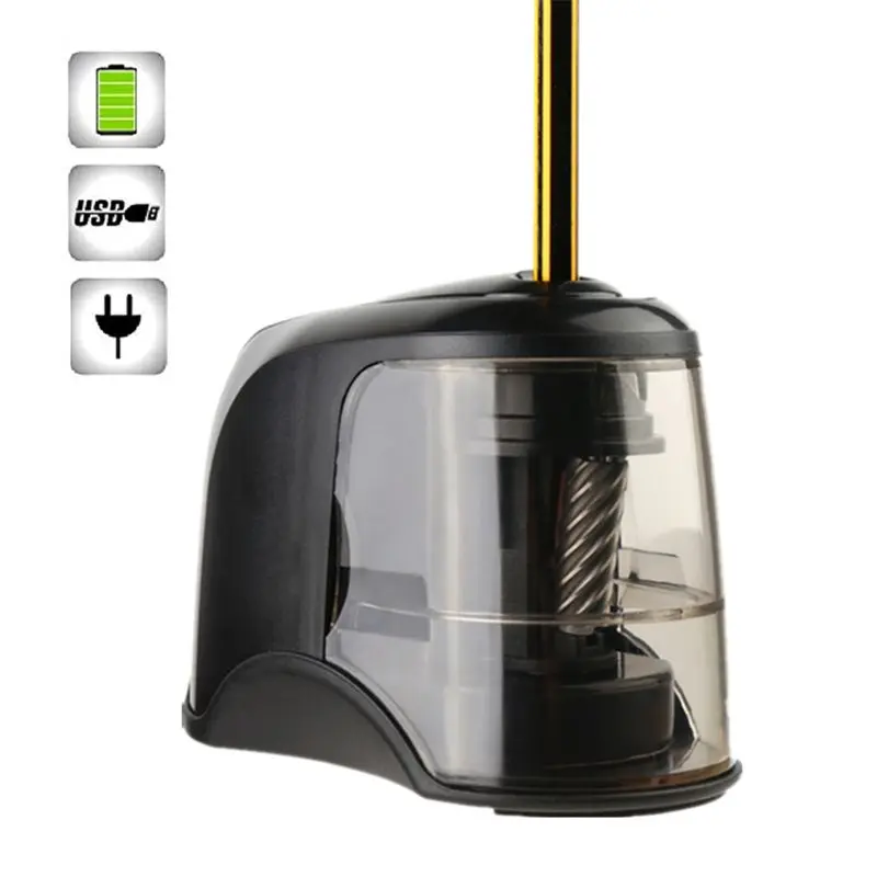 

Desktop Electric Pencil Sharpener with USB Cord Auto Feed-in Clear Shaving Box for Student School Boy Girl Class Rewards