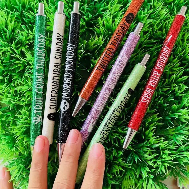 Halloween Pen Set 7 Pcs Funny Pens Horror School Supplies Metal Horror  School Supplies Cute Pens Fashion For Teachers Colleagues - AliExpress