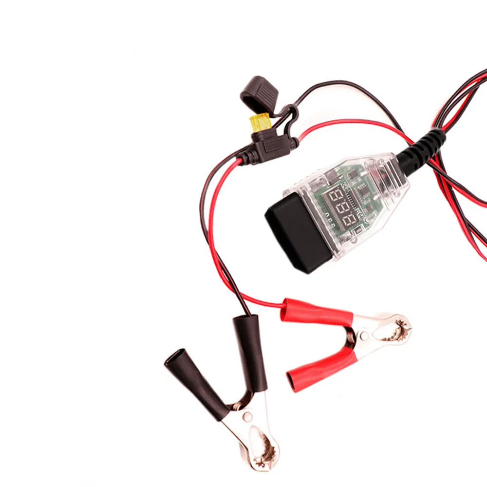 범용 자동차 배터리 교체 도구, 자동차 컴퓨터 ECU 메모리 세이버, 자동 ECU 비상 전원 공급 케이블, OBD2