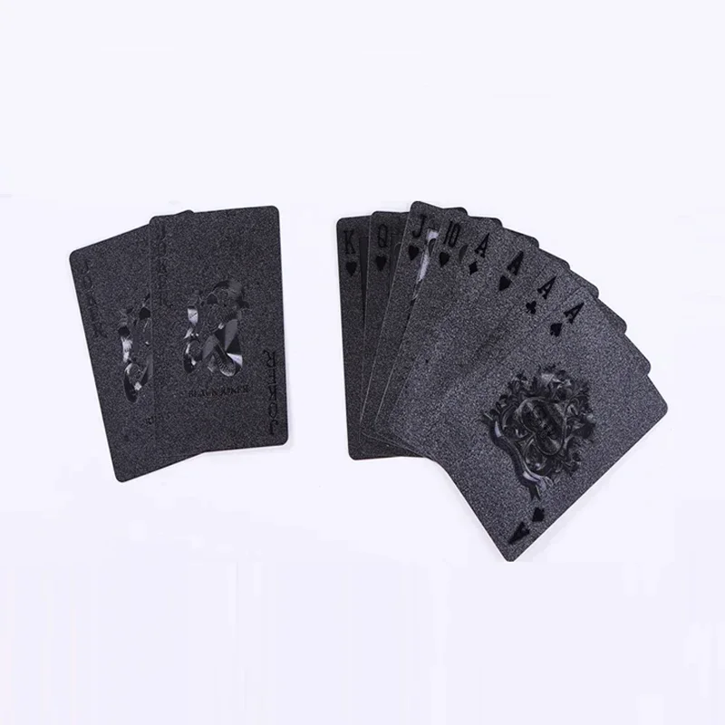 24K Gold Playing Cards Plastic Poker Game Deck Foil Pokers pack Magic Cards Waterproof Card Gift Collection Gambling Board Game playing cards plastic playing cards