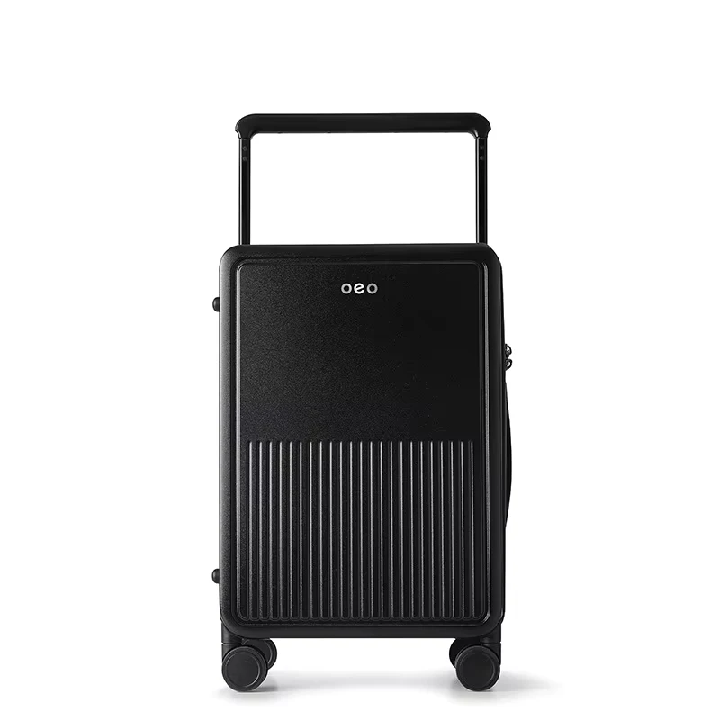 KLQDZMS equipaje nueva caja de embarque con apertura frontal 20 "24 pulgadas cubierta de carrito multifuncional ABS + PC tipo carrito bolsa de viaje maleta