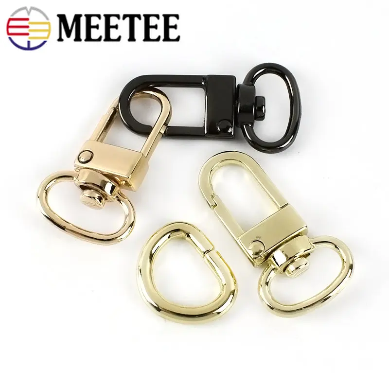 20pcs Metal Silver Keyring Lobster Claw D Ring Keychain Hooks For School  Bag