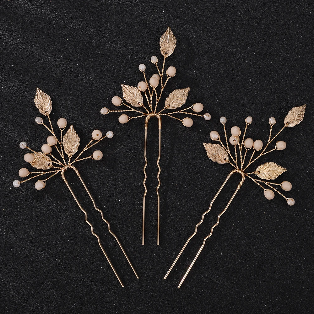 Hair Accessories Leaf Pin Bride Headwear Tiara Hair Pins