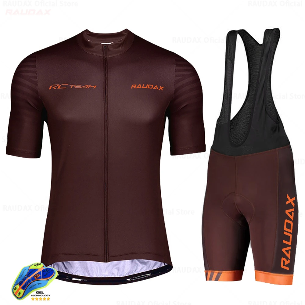 

Men's Breathable Short Sleeve Shirt Set raudex Rc Summer Racing Suit Outdoor Professional Team Rope De Ciclismo Hombre Quick Dry