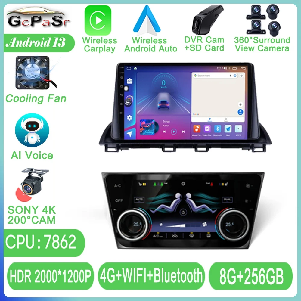 

Android Auto Car Multimedia Video Player For Mazda 3 Axela 2014 - 2019 Navigation GPS Autoradio 5G Wifi Head Unit No 2din DVD