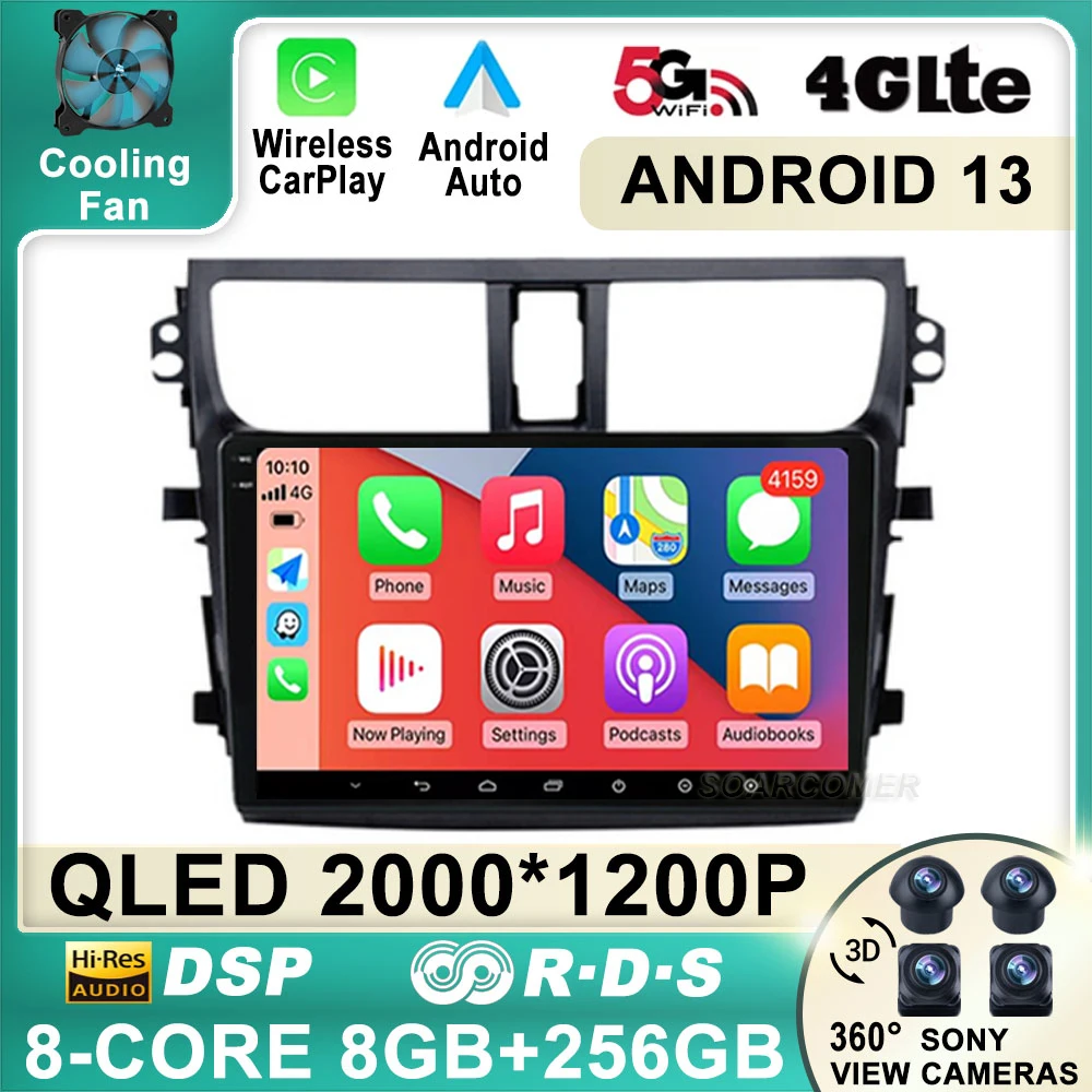 

9" Android 13 For SUZUKI CELERIO CULTUS 2015 2016 2017 2018 Car Radio Multimedia 4G Video Player GPS Navigation Wireless Carplay